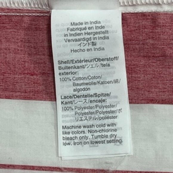 J. CREW Red And White Shirt Dress Tassel Hemline - Picture 16 of 16